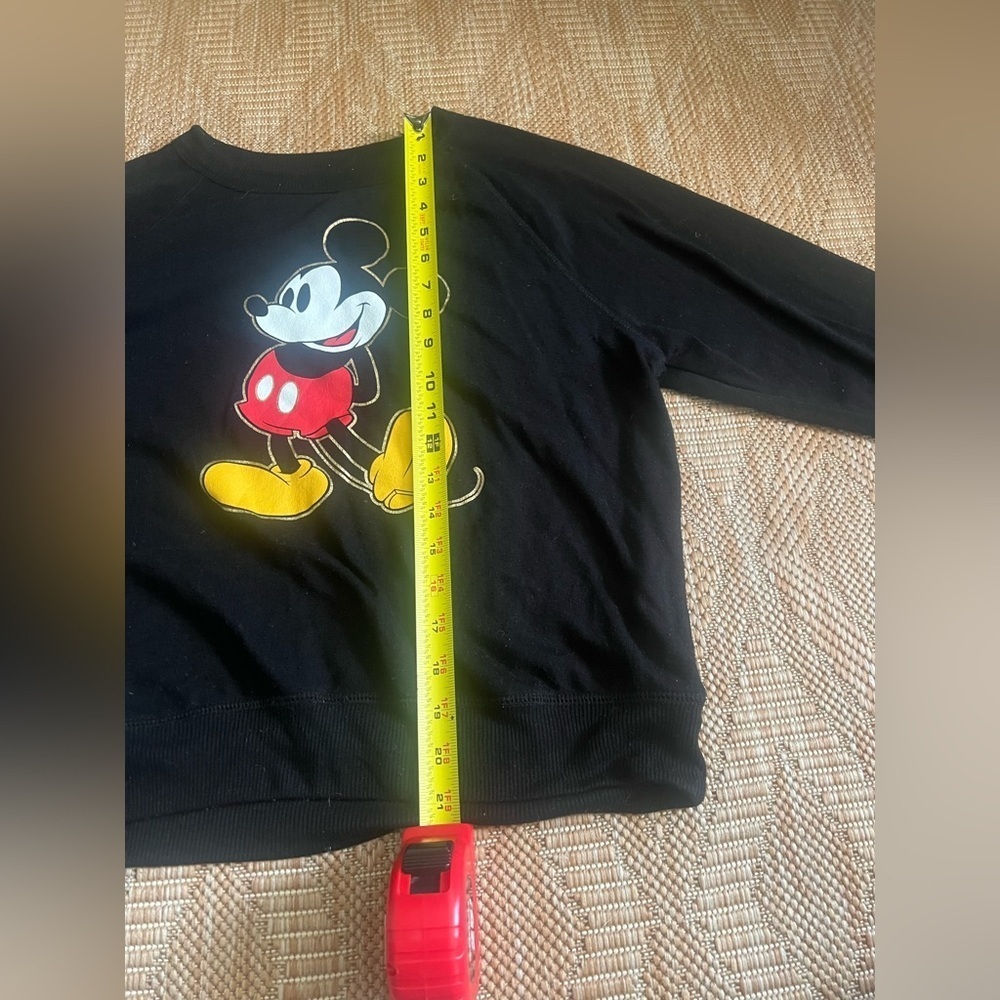 Disney Girl's Mickey Mouse Graphic Black Crewneck Sweater,Pullover,Size M - Picture 5 of 9